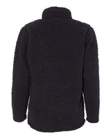 J America JA8451 Ladies' Epic Sherpa 1/4 Zip #color_BLACK