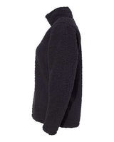 J America JA8451 Ladies' Epic Sherpa 1/4 Zip #color_BLACK