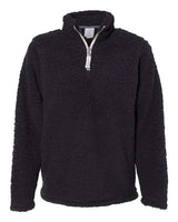 J America JA8451 Ladies' Epic Sherpa 1/4 Zip #color_BLACK