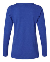 LAT LA3538 Ladies' Long Sleeve Fine Jersey Lace-Up T-Shirt #color_VINTAGE ROY/ WHT