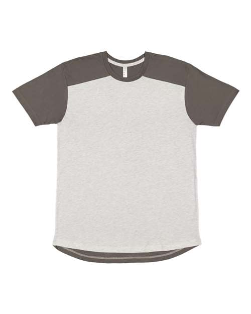 LAT LA6911 Men's Forward Shoulder T-Shirt #color_ASH/ CHARCOAL