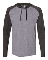 LAT 6917 Men's Hooded Raglan Long Sleeve Fine Jersey T-Shirt #color_GRN HT/ V SMK/BK