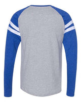 LAT 6934 Men's Gameday Mash-Up Long Sleeve Fine Jersey T-Shirt #color_VN HTH/ VN RY/ W