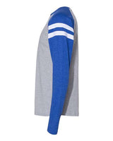 LAT 6934 Men's Gameday Mash-Up Long Sleeve Fine Jersey T-Shirt #color_VN HTH/ VN RY/ W