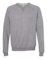 Jerzees 91MR Adult Snow Heather French Terry Crewneck Sweatshirt #color_CHARCL SNOW HTH