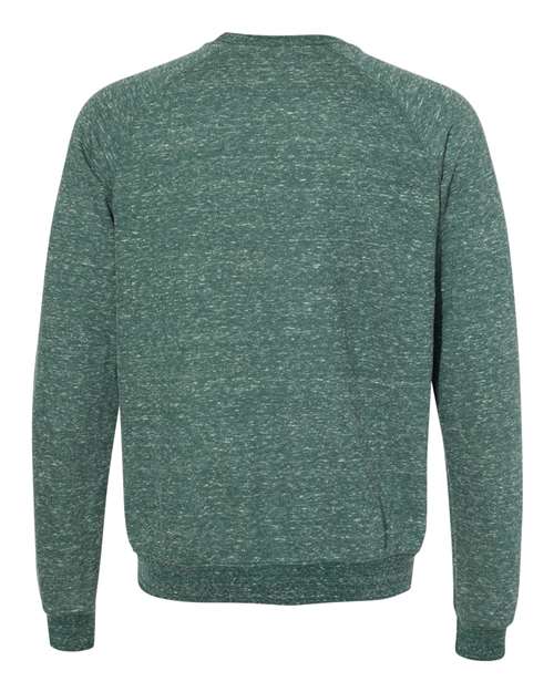 Jerzees 91MR Adult Snow Heather French Terry Crewneck Sweatshirt #color_FRST GRN SNW HTH