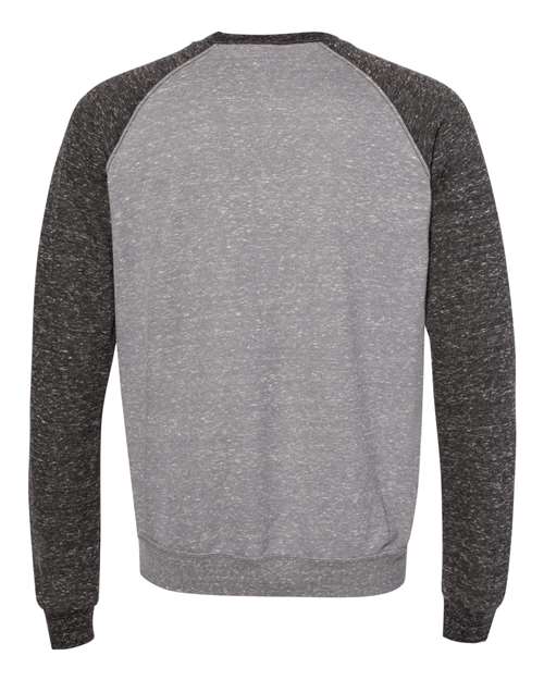 Jerzees 91MR Adult Snow Heather French Terry Crewneck Sweatshirt #color_CHAR HTH/ BL INK