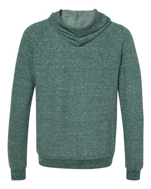 Jerzees 90MR Adult Snow Heather Raglan Hooded Sweatshirt #color_FRST GRN SNW HTH