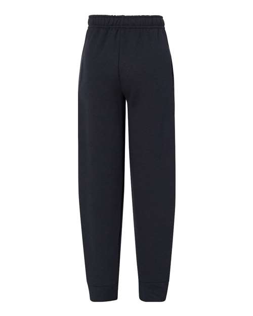 Jerzees 975YR Youth Nublend Youth Fleece Jogger #color_BLACK