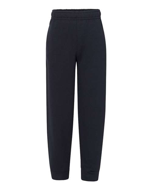 Jerzees 975YR Youth Nublend Youth Fleece Jogger #color_BLACK