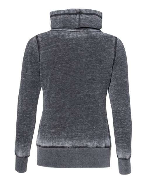 J America JA8930 Ladies' Zen Fleece Cowl Neck #color_DARK SMOKE