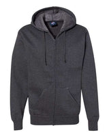 J America JA8821 Adult Premium Full-Zip Fleece Hooded Sweatshirt #color_CHARCOAL
