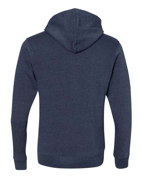 J America JA8871 Adult Triblend Pullover Fleece Hooded Sweatshirt #color_TRUE NAVY TRBLND