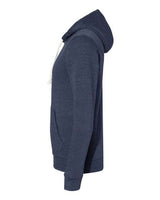 J America JA8871 Adult Triblend Pullover Fleece Hooded Sweatshirt #color_TRUE NAVY TRBLND