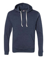 J America JA8871 Adult Triblend Pullover Fleece Hooded Sweatshirt #color_TRUE NAVY TRBLND