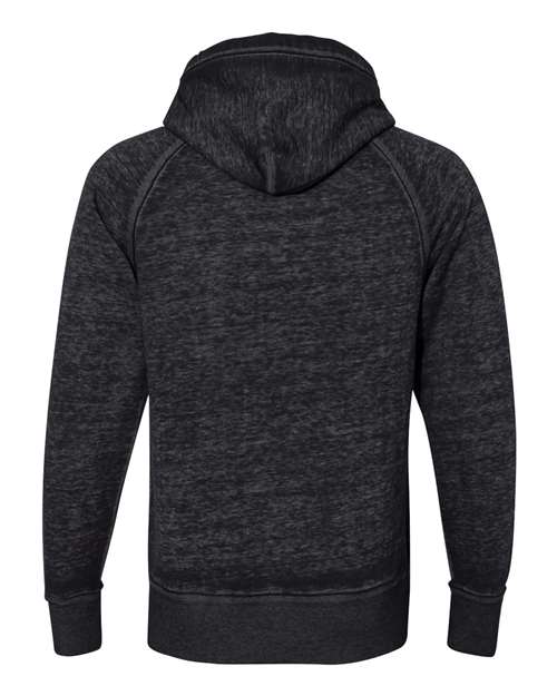 J America JA8915 Adult Vintage Zen Fleece Pullover Hooded Sweatshirt #color_TWISTED BLACK
