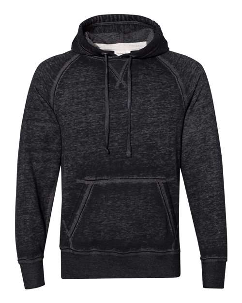 J America JA8915 Adult Vintage Zen Fleece Pullover Hooded Sweatshirt #color_TWISTED BLACK
