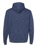 J America JA8677 Adult Melange Fleece Pullover Hooded Sweatshirt #color_NAVY