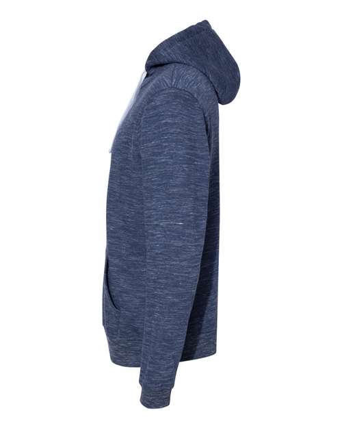 J America JA8677 Adult Melange Fleece Pullover Hooded Sweatshirt #color_NAVY