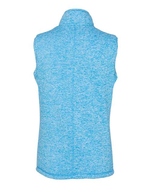 J America JA8625 Ladies' Lasic Cosmic Fleece Vest #color_EL BLUE/ NEON GR