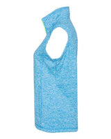 J America JA8625 Ladies' Lasic Cosmic Fleece Vest #color_EL BLUE/ NEON GR