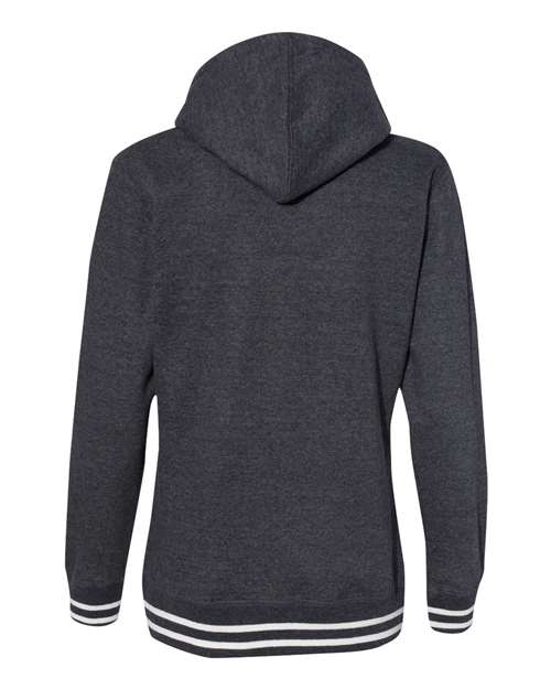 J America JA8651 Ladies' Relay Hooded Sweatshirt #color_BLACK