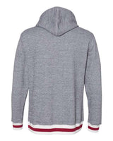 J America JA8701 Adult Peppered Fleece Lapover Hooded Sweatshirt #color_PEPPER RED