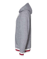 J America JA8701 Adult Peppered Fleece Lapover Hooded Sweatshirt #color_PEPPER RED