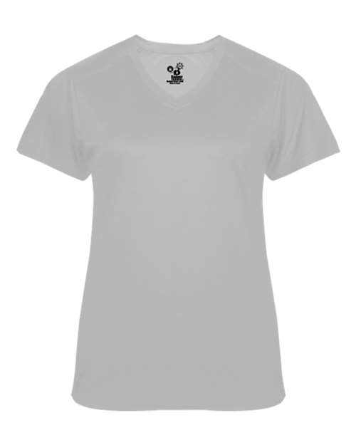 Badger 4062 Ultimate SoftLock Women's V-Neck T-Shirt #color_Silver