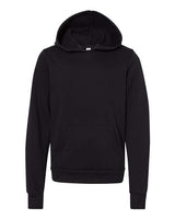 Bella + Canvas 3719Y Youth Sponge Fleece Pullover Hooded Sweatshirt #color_BLACK