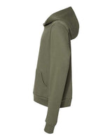Bella + Canvas 3719Y Youth Sponge Fleece Pullover Hooded Sweatshirt #color_MILITARY GREEN