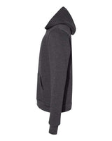 Bella + Canvas 3719Y Youth Sponge Fleece Pullover Hooded Sweatshirt #color_DARK GRY HEATHER