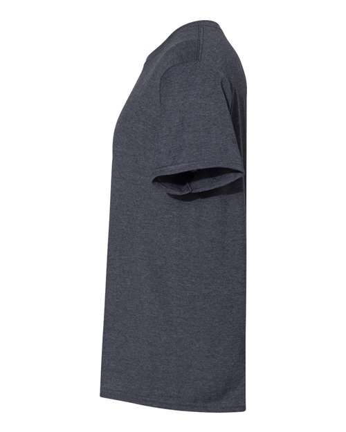 Jerzees 560MR Adult Premium Blend Ring-Spun T-Shirt #color_BLACK INK HEATHR