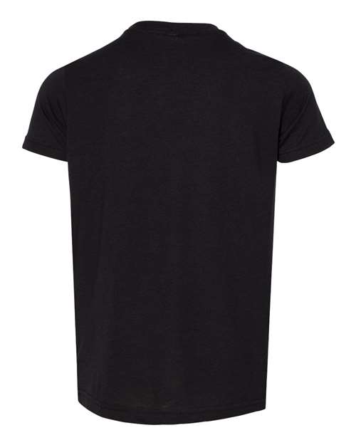 Bella + Canvas 3413Y Youth Triblend Short-Sleeve T-Shirt #color_SOLID BLK TRBLND