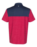 IZOD 13GG004 Colorblocked Space-Dyed Polo #color_Persian Red/ Navy