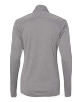 Adidas A281 Women's Lightweight Quarter-Zip Pullover #color_Grey Three Heather/ Carbon