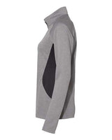 Adidas A281 Women's Lightweight Quarter-Zip Pullover #color_Grey Three Heather/ Carbon
