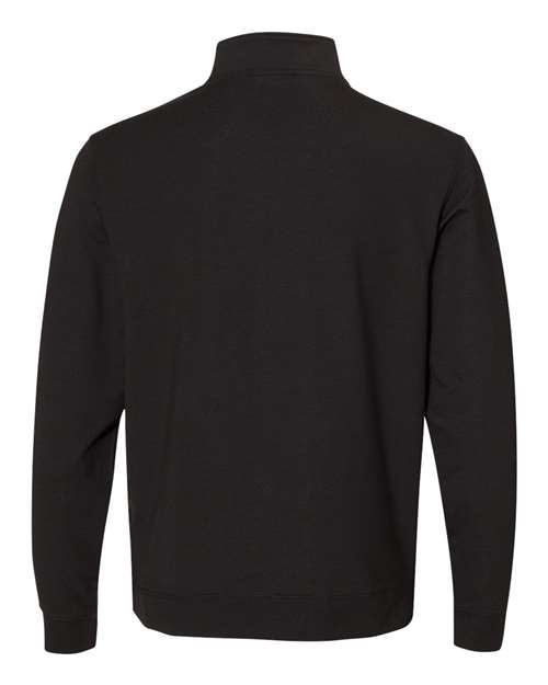 J America JA8434 Adult Omega Stretch Quarter-Zip #color_BLACK