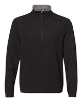 J America JA8434 Adult Omega Stretch Quarter-Zip #color_BLACK