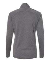 Adidas A281 Women's Lightweight Quarter-Zip Pullover #color_Black Heather/ Carbon