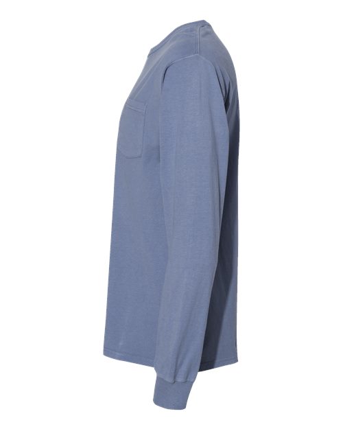 ComfortWash by Hanes GDH250 Unisex Garment-Dyed Long-Sleeve T-Shirt with Pocket #color_SALTWATER