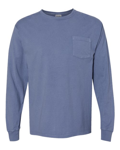 ComfortWash by Hanes GDH250 Unisex Garment-Dyed Long-Sleeve T-Shirt with Pocket #color_SALTWATER