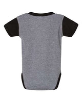 Rabbit Skins 4400 Infant Baby Rib Bodysuit #color_GRANITE HTH/ BLK
