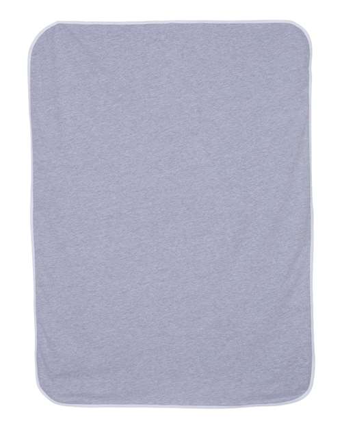 Rabbit Skins 1110 Infant Premium Jersey Blanket #color_HEATHER/ WHITE