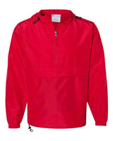 Champion CO200 Adult Packable Anorak 1/4 Zip Jacket #color_SCARLET