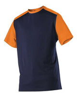 Alleson Athletic 532CJY Youth Crewneck Baseball Jersey #color_Navy/ Orange