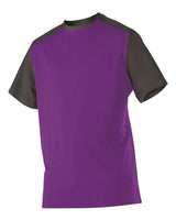 Alleson Athletic 532CJY Youth Crewneck Baseball Jersey #color_Purple/ Black