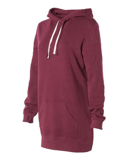 Independent Trading Co. PRM65DRS Women’s Special Blend Hooded Sweatshirt Dress #color_Maroon