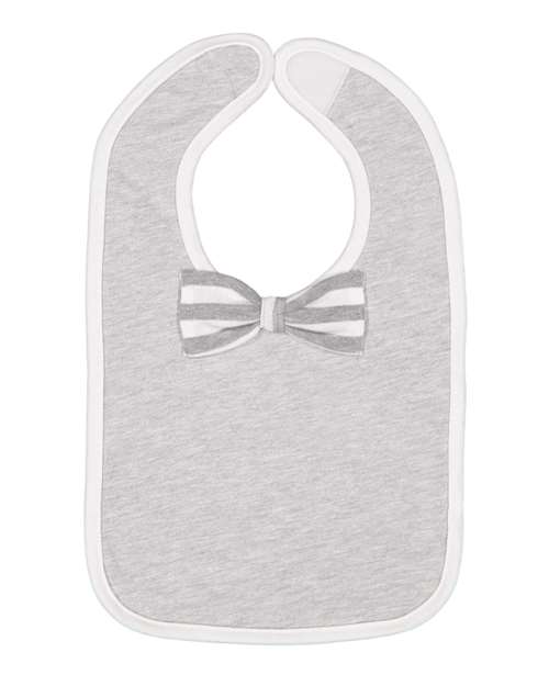 Rabbit Skins R1002 Infant Baby Rib Bow Tie Bib #color_HT/ WH/ HT WH ST