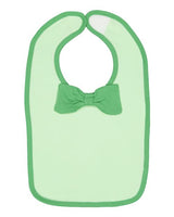Rabbit Skins R1002 Infant Baby Rib Bow Tie Bib #color_MINT/ GRASS